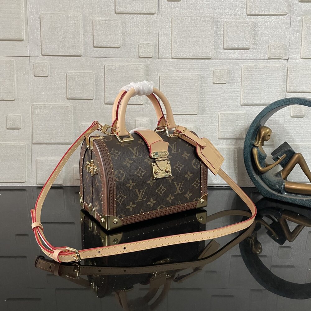 [SUPER VIP 1:1]  LOUIS VUITTON SPEEDY TRUNK BOX BAG 20 MONOGRAM BROWN 21CM M11154 - Image 3