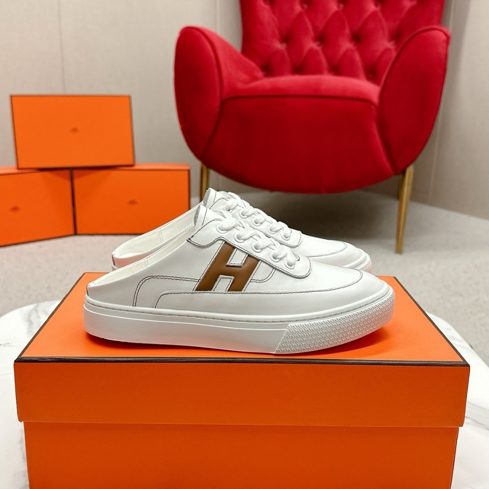 Alternative view of HERMES KEEP SNEAKER BLANC AND NATURAL H251913ZHA3415