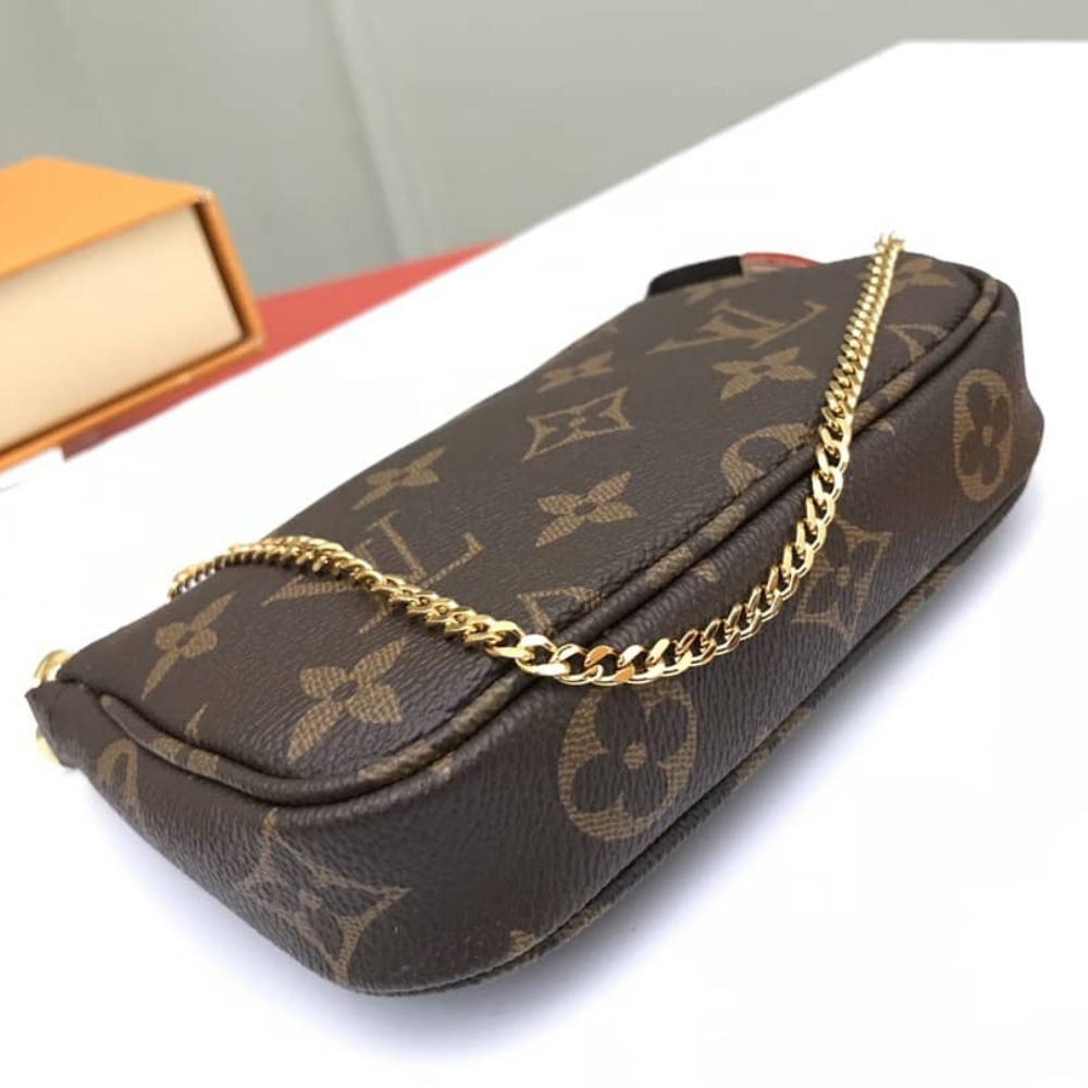 Louis Vuitton Mini Pochette Accessoires Monogram Canvas Brown 15Cm M58009 - Image 3