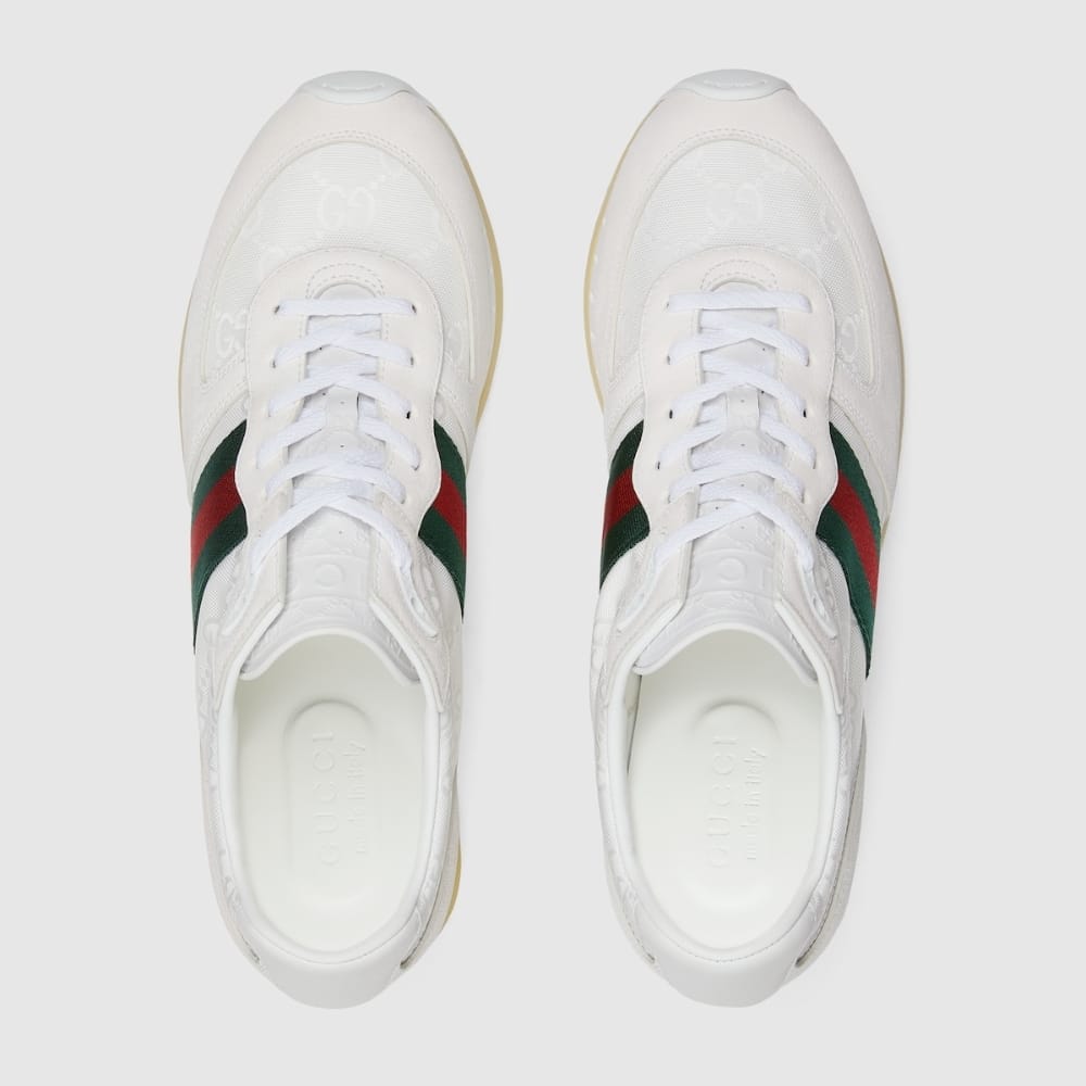 GUCCI MEN'S RE MOTION SNEAKER WHITE ORIGINAL GG CANVAS 832461 AAEW3 9045 - Image 4