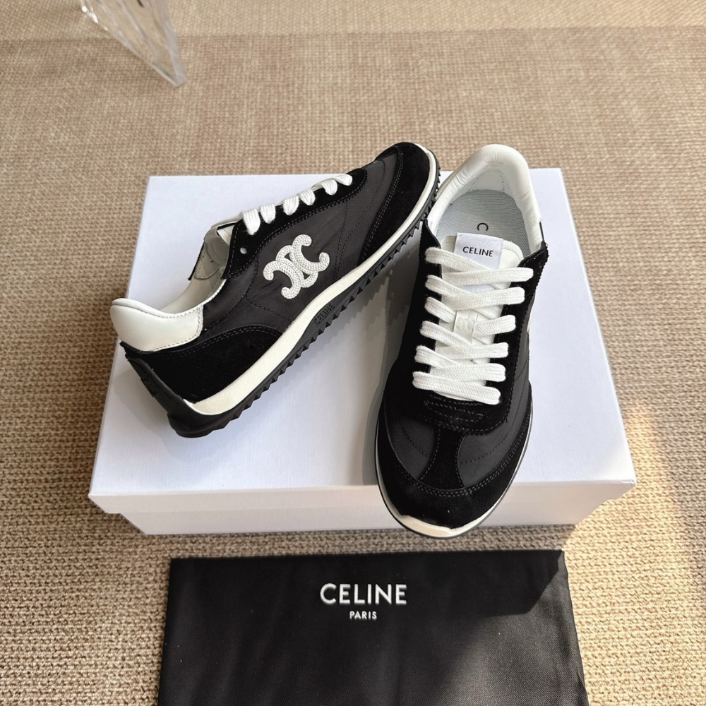 CELINE RACER LOW TOP SNEAKER BLACK 364365190C 38NO - Image 3