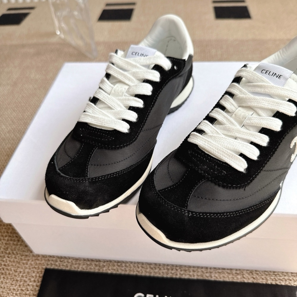 CELINE RACER LOW TOP SNEAKER BLACK 364365190C 38NO - Image 4