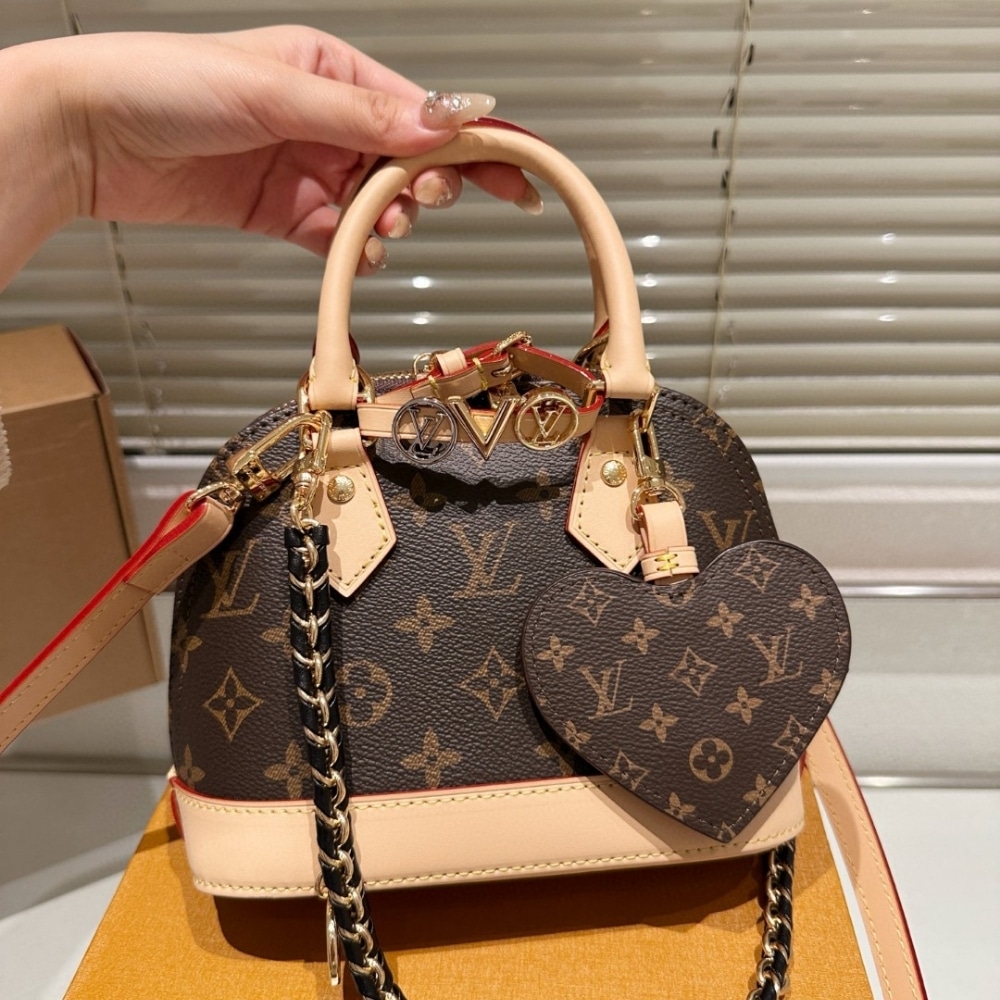 LOUIS VUITTON ALMA MINI LV & I MONOGRAM BROWN 25CM K00016 - Image 3