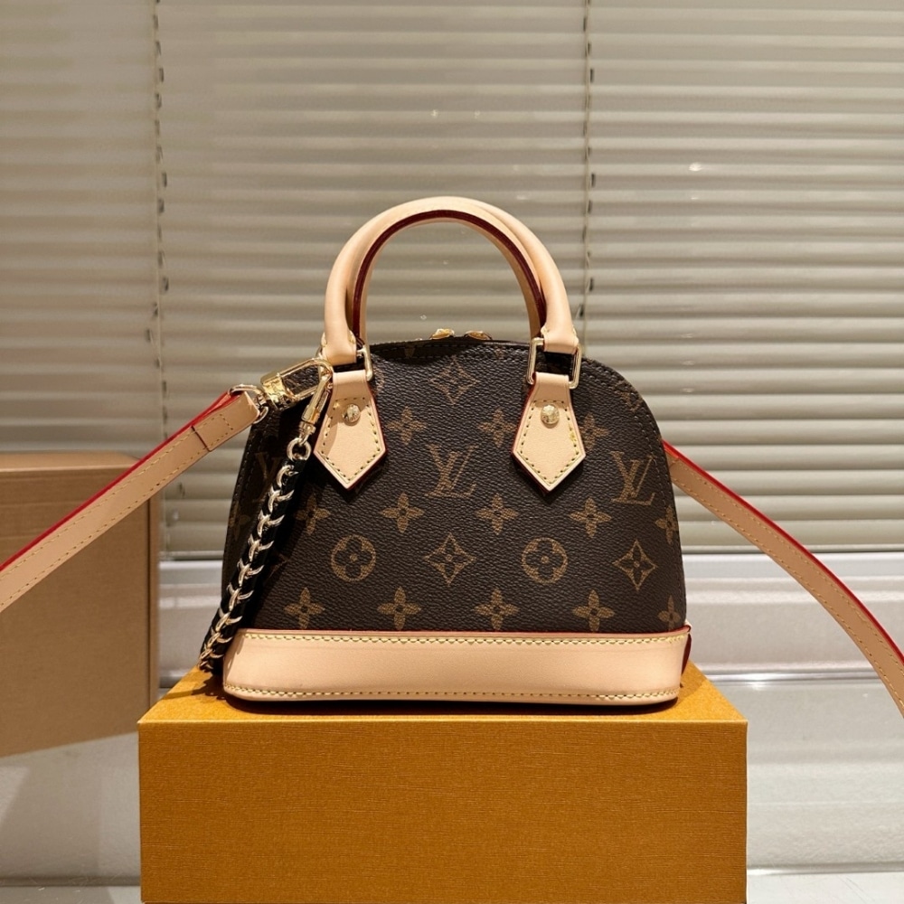 LOUIS VUITTON ALMA MINI LV & I MONOGRAM BROWN 25CM K00016 - Image 4