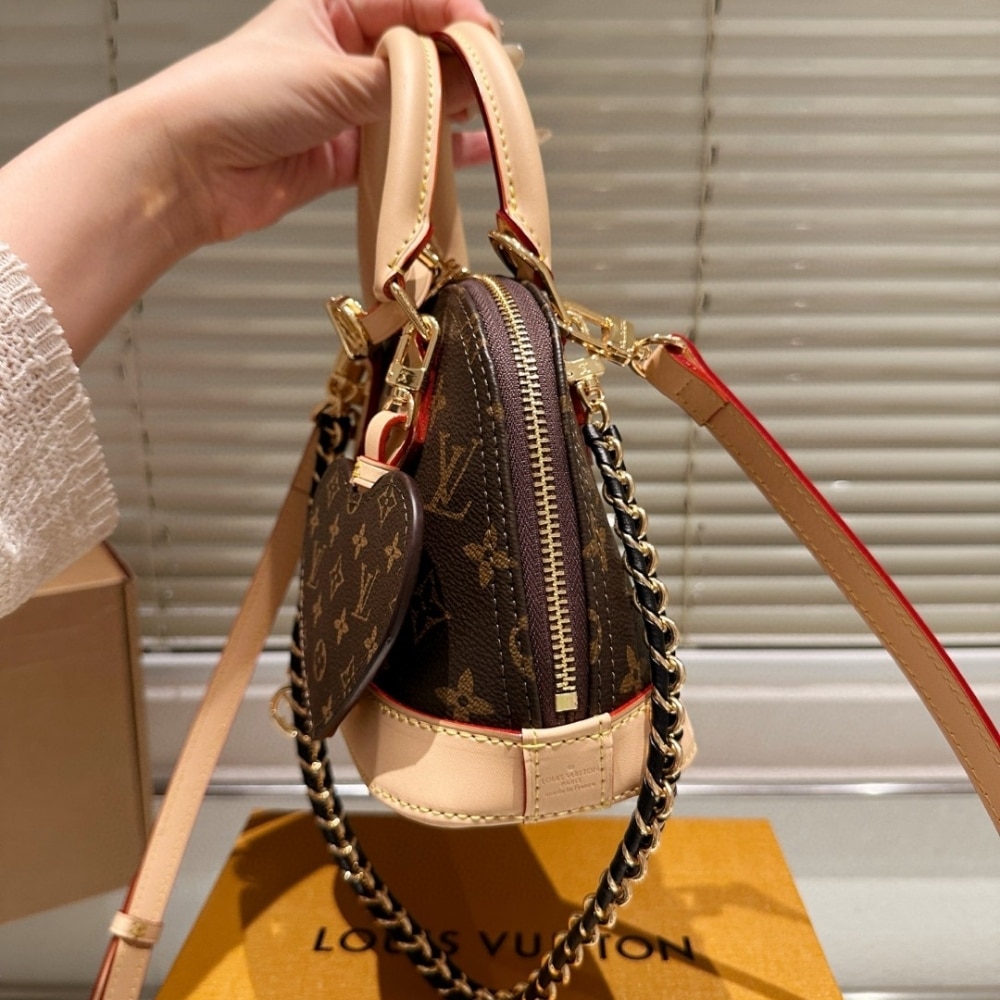 LOUIS VUITTON ALMA MINI LV & I MONOGRAM BROWN 25CM K00016 - Image 5