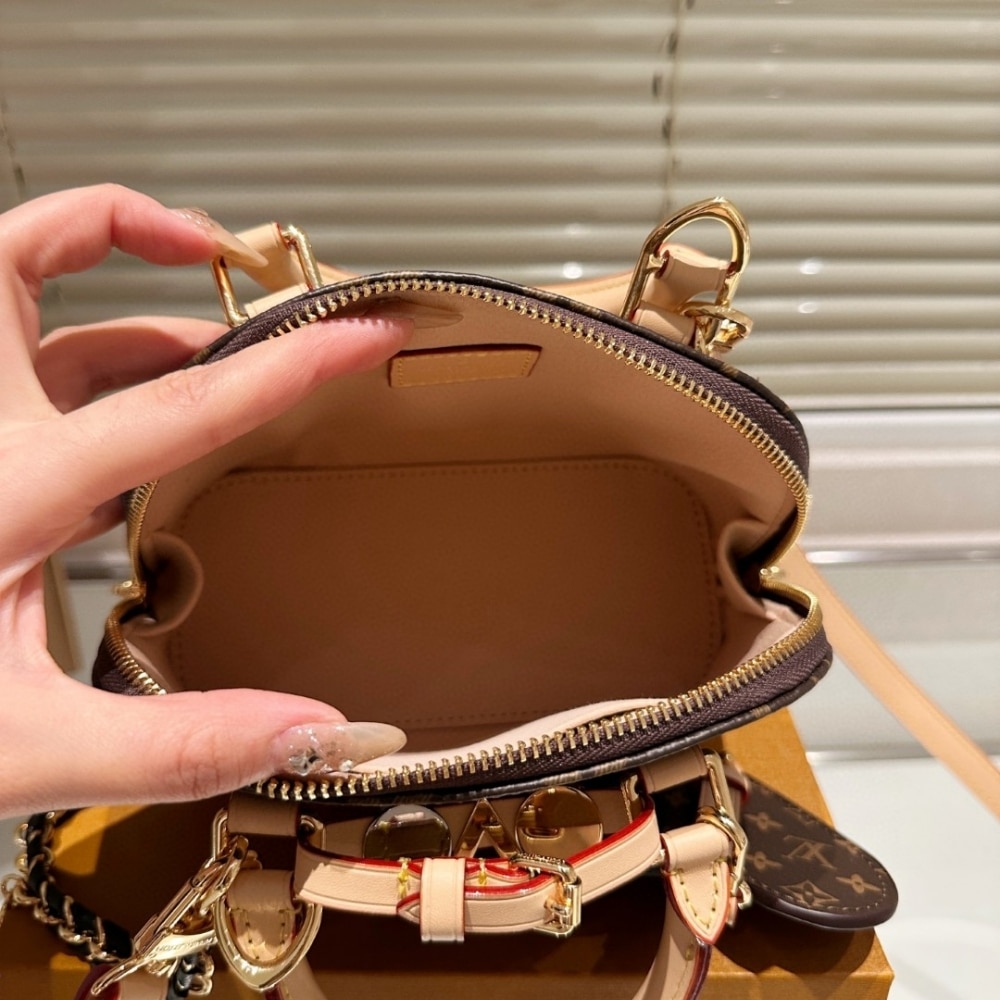 LOUIS VUITTON ALMA MINI LV & I MONOGRAM BROWN 25CM K00016 - Image 6