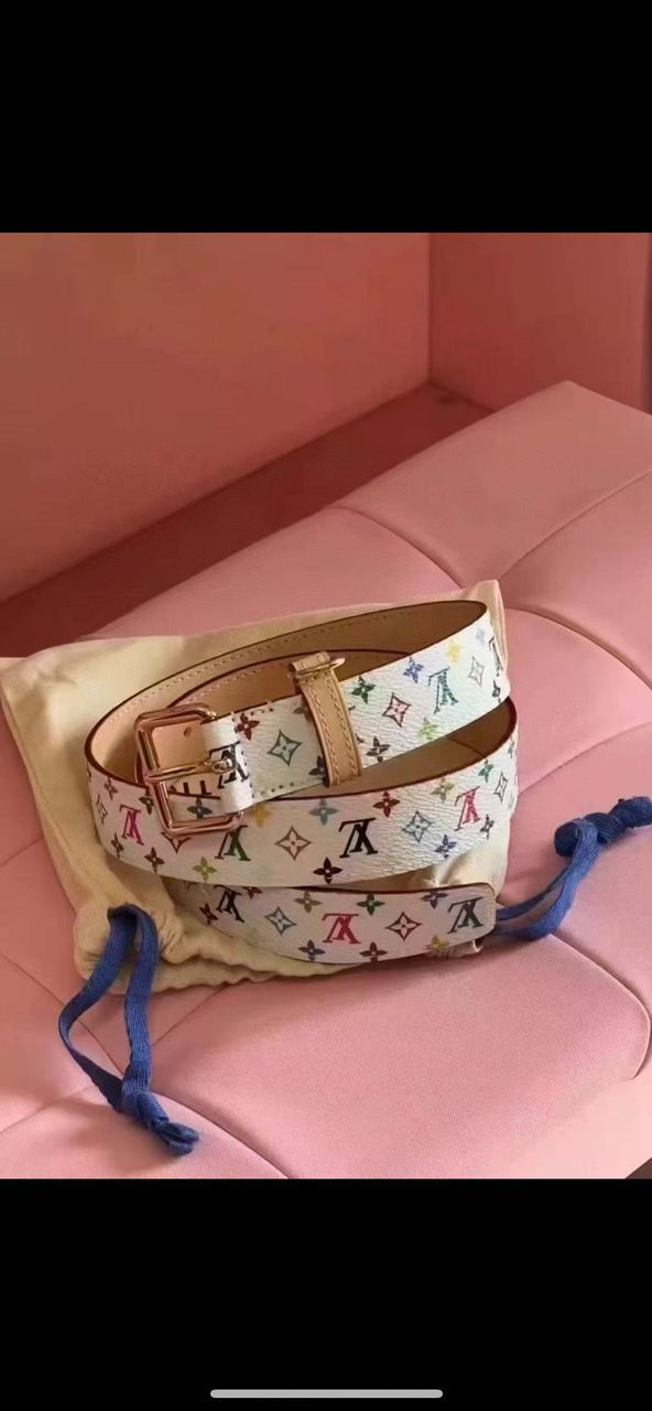 LOUIS VUITTON x TM LV D-RING 30MM BELT WHITE