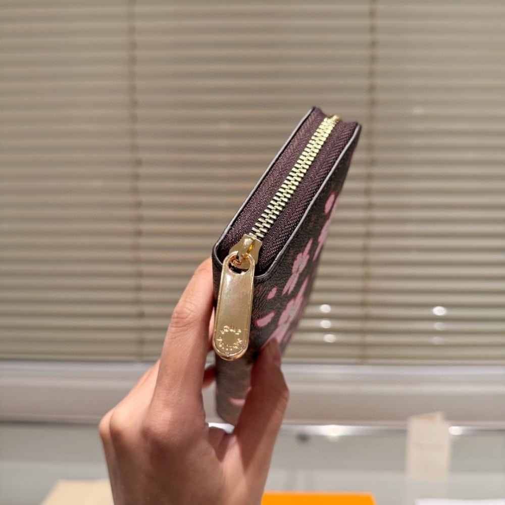 SUMMER SET: LOUIS VUITTON X TAKASHI MURAKAMI KEEPALL BANDOULIÈRE 45 BROWN 45CM & ZIPPY WALLET SAKURA BROWN 19CM - Image 11