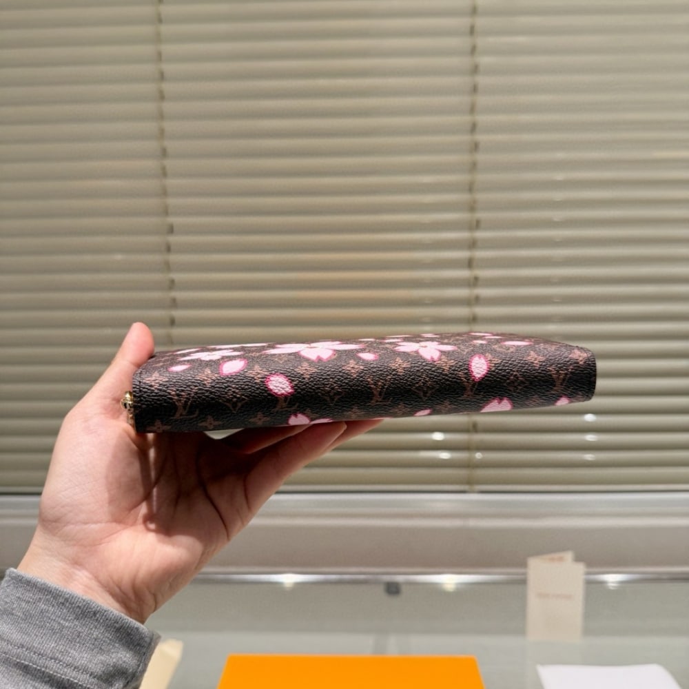 SUMMER SET: LOUIS VUITTON X TAKASHI MURAKAMI KEEPALL BANDOULIÈRE 45 BROWN 45CM & ZIPPY WALLET SAKURA BROWN 19CM - Image 9