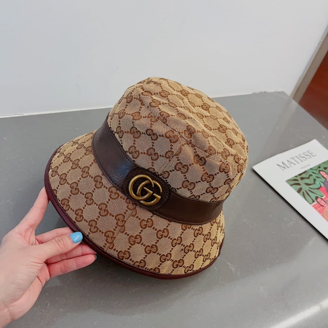 SUMMER SET: GUCCI OPHIDIA MINI TOTE BAG BEIGE AND EBONY 22CM & CANVAS BUCKET HAT WITH DOUBLE G BROWN - Image 11