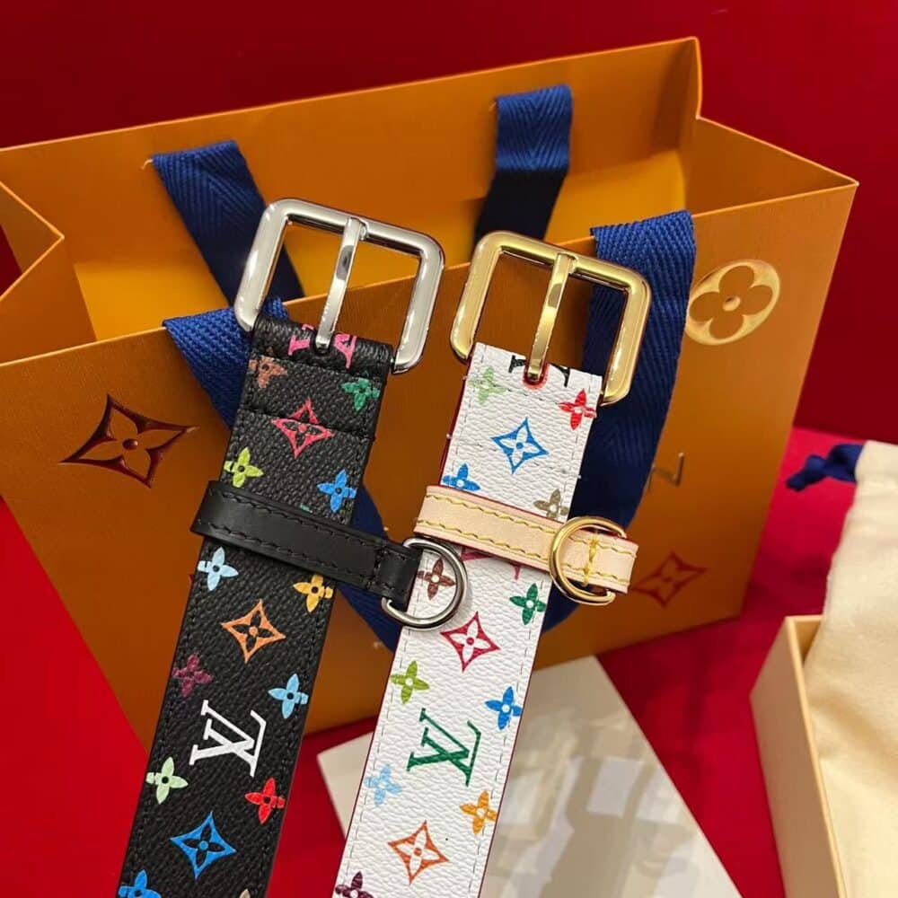 LOUIS VUITTON X TAKASHI MURAKAMI D RING 30MM BELT M8981U - Image 4