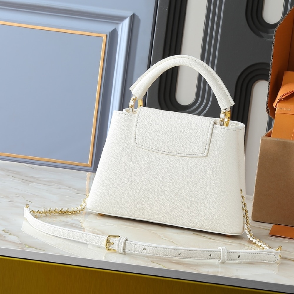 LOUIS VUITTON CAPUCINES BB SNOW WHITE 27CM M55832 - Image 5