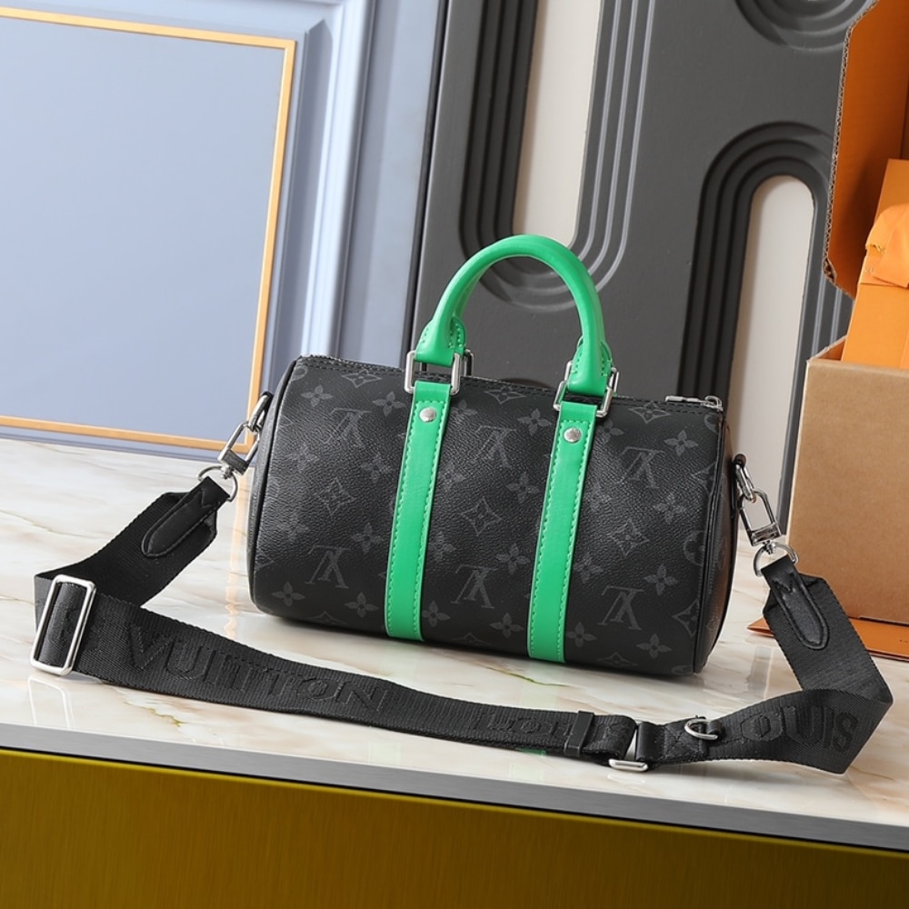 LOUIS VUITTON KEEPALL BANDOULIÈRE 25 BAMBOO GREEN 25CM M25885 - Image 9