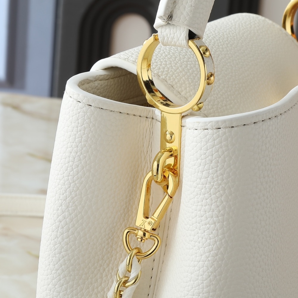 LOUIS VUITTON CAPUCINES BB SNOW WHITE 27CM M55832 - Image 7