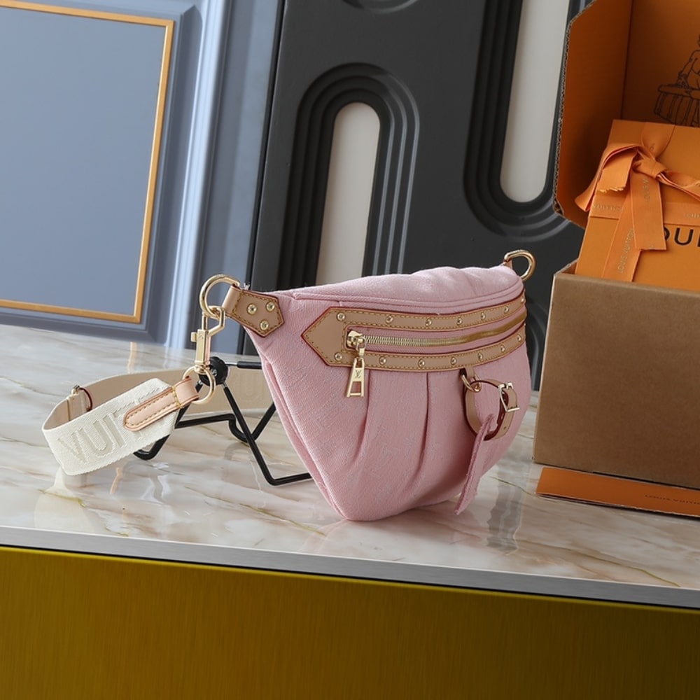 LOUIS VUITTON BUMBAG HIGH RISE WASHED PINK 38CM - Image 3