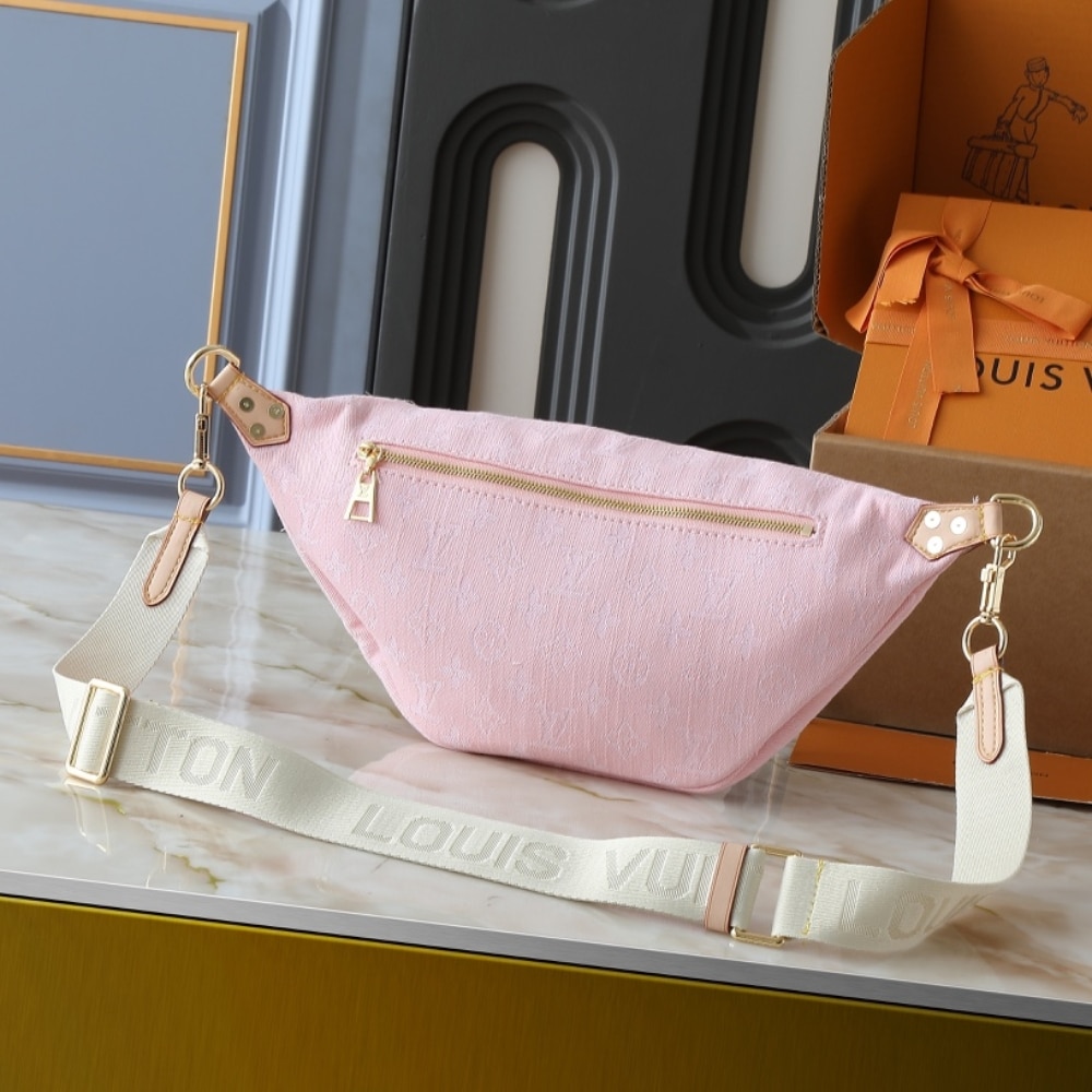 LOUIS VUITTON BUMBAG HIGH RISE WASHED PINK 38CM - Image 9