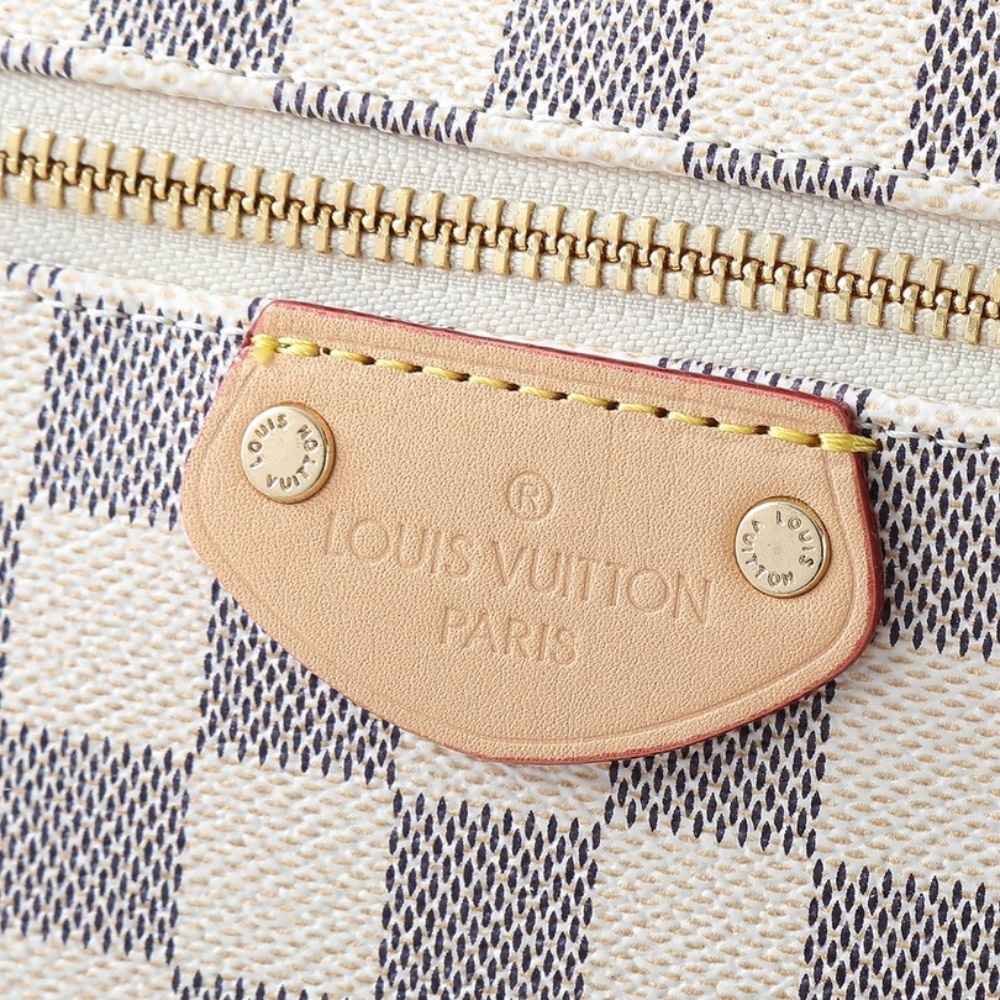 LOUIS VUITTON LENA PM BAG DAMIER AZUR WHITE 35CM - Image 5