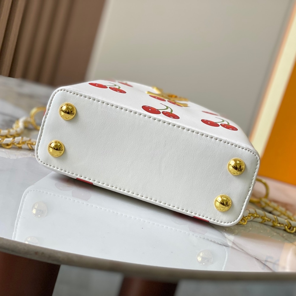 LOUIS VUITTON X TAKASHI MURAKAMI CAPUCINES CHERRY MINI WHITE 21CM M13251 - Image 4