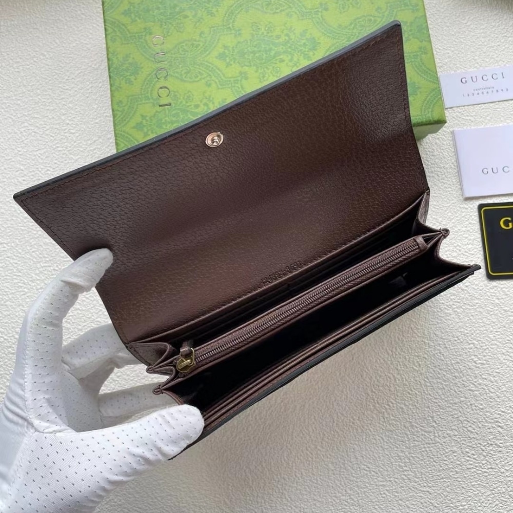 ICONIC SET: GUCCI GIGLIO LARGE TOTE BAG & OPHIDIA JUMBO GG LONG WALLET - Image 9