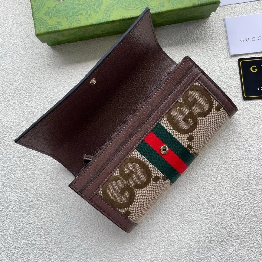 ICONIC SET: GUCCI GIGLIO LARGE TOTE BAG & OPHIDIA JUMBO GG LONG WALLET - Image 8