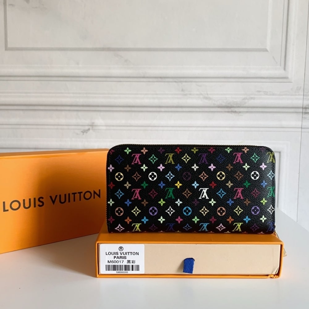 ICONIC SET: LOUIS VUITTON X TAKASHI MURAKAMI SUPERFLAT NEVERFULL MM & ZIPPY WALLET - Image 5