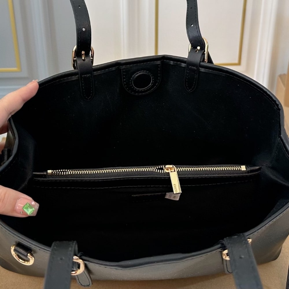 ICONIC SET: GUCCI GG EMBLEM LARGE TOTE BAG & ANIMALIER LEATHER ZIP AROUND WALLET - Image 5