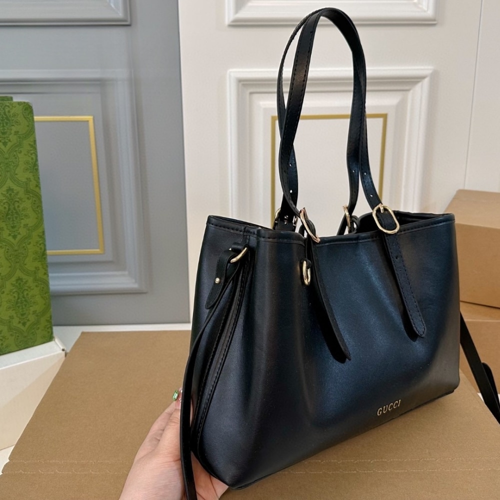 ICONIC SET: GUCCI GG EMBLEM LARGE TOTE BAG & ANIMALIER LEATHER ZIP AROUND WALLET - Image 4