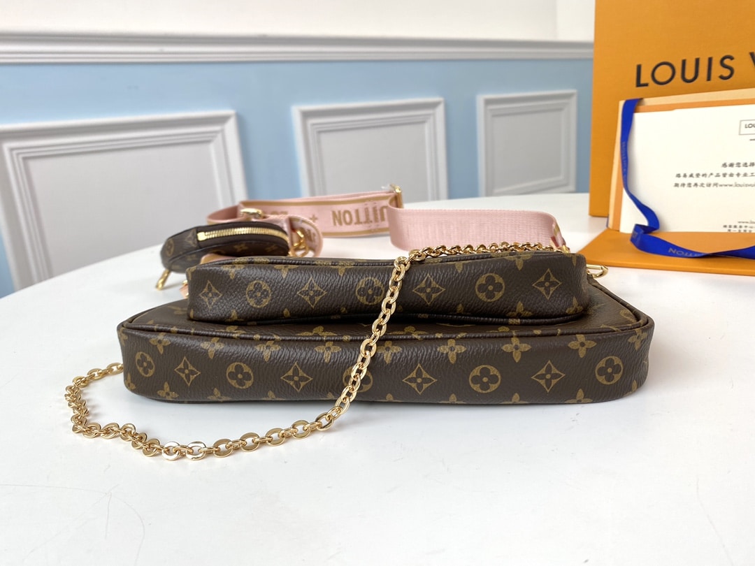 ICONIC SET: LOUIS VUITTON MULTI POCHETTE ACCESSOIRES & LONG DOUBLE ZIPPER WALLET - Image 3