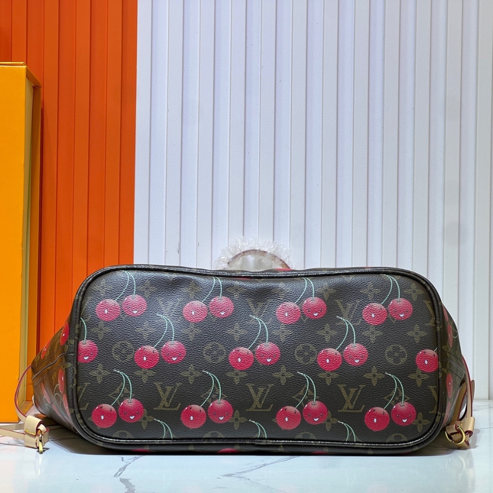 ICONIC SET: LOUIS VUITTON X TAKASHI MURAKAMI MONOGRAM CERISE NEVERFULL MM & CHERRY PORTE MONNAIE ZIPPY WALLET - Image 4
