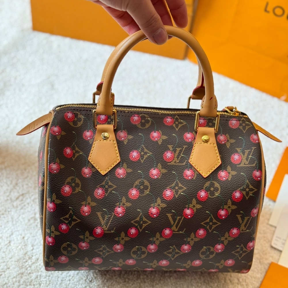 ICONIC SET: LOUIS VUITTON X TAKASHI MURAKAMI CERISE SPEEDY 25 & CHERRY PORTE MONNAIE ZIPPY WALLET - Image 6