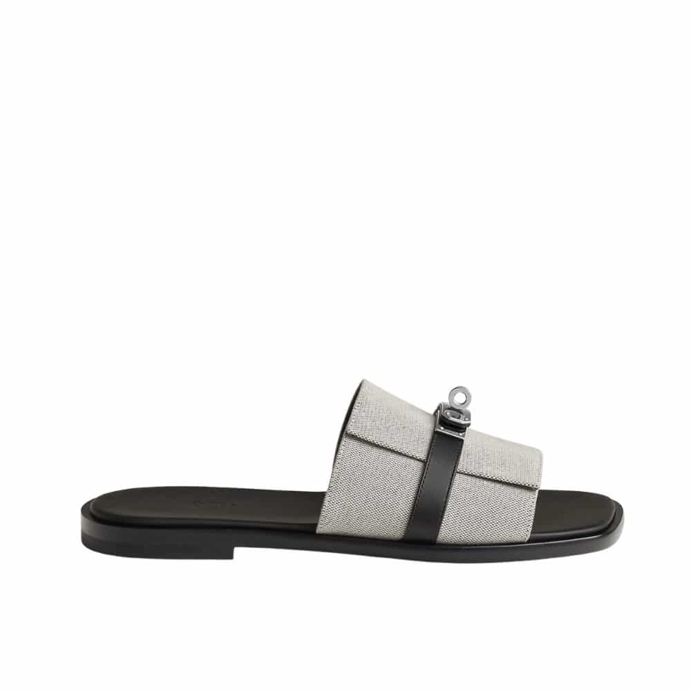 HERMES GABRIEL SANDAL PRUNOIR AND NOIR H241888ZH78390