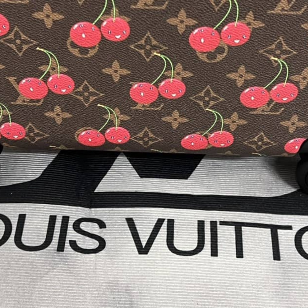 LOUIS VUITTON X TAKASHI MURAKAMI HORIZON 55 SUITCASE MONOGRAM CHERRY 55CM M13789 - Image 5