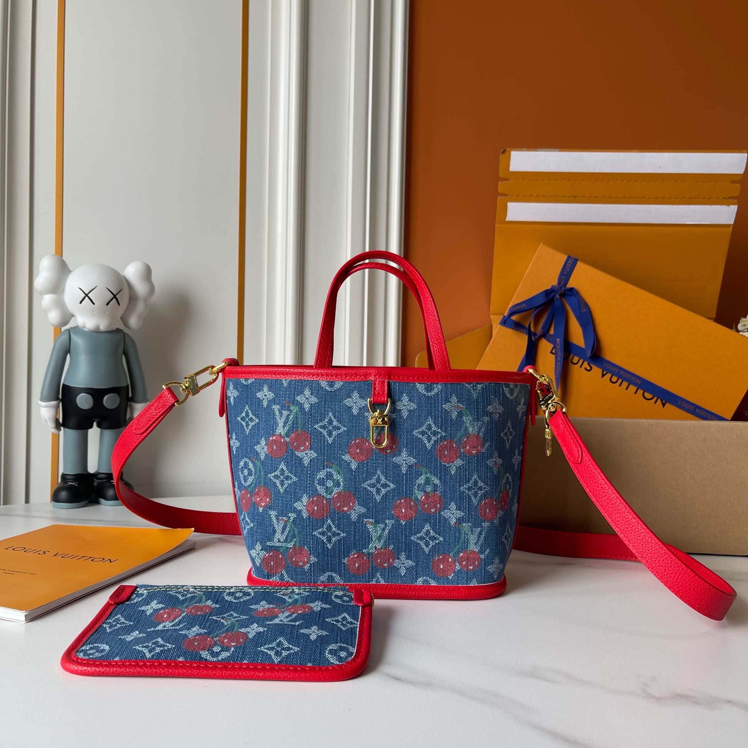 LOUIS VUITTON X TAKASHI MURAKAMI NEVERFULL INSIDE OUT BB DENIM BLUE 26CM M14997 - Image 5