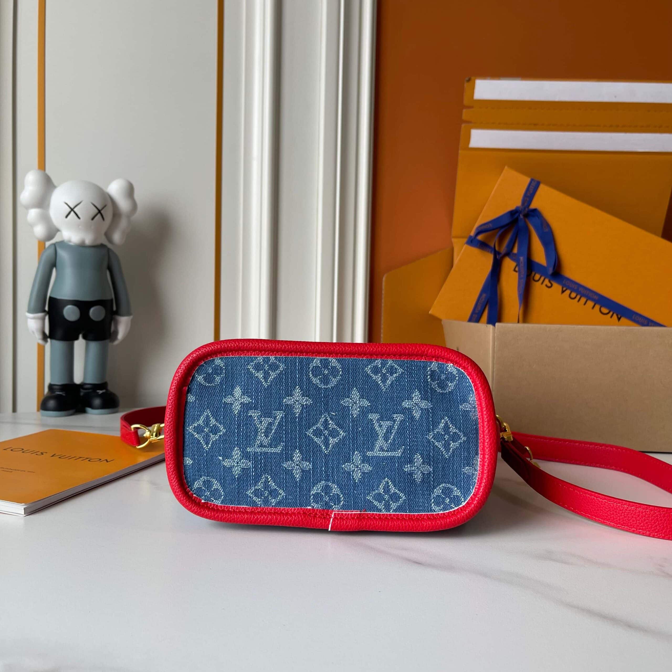 LOUIS VUITTON X TAKASHI MURAKAMI NEVERFULL INSIDE OUT BB DENIM BLUE 26CM M14997 - Image 6