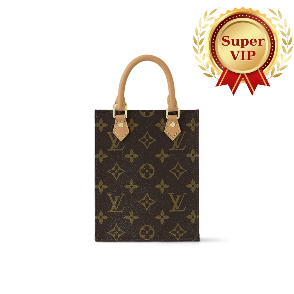 [SUPER VIP 1:1] LOUIS VUITTON PETIT SAC PLAT BAG MONOGRAM BROWN 17CM M81295