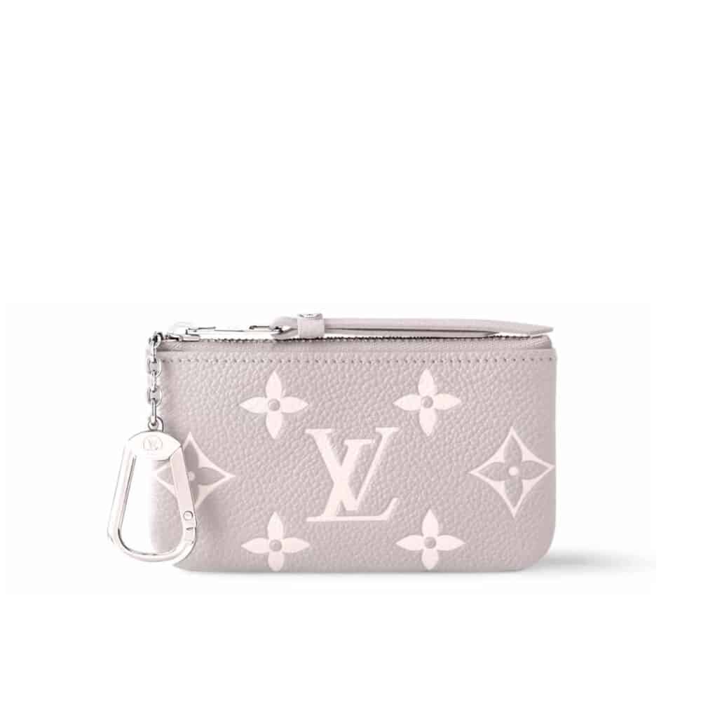 LOUIS VUITTON KEY POUCH LIGHT GREY 12CM M13793