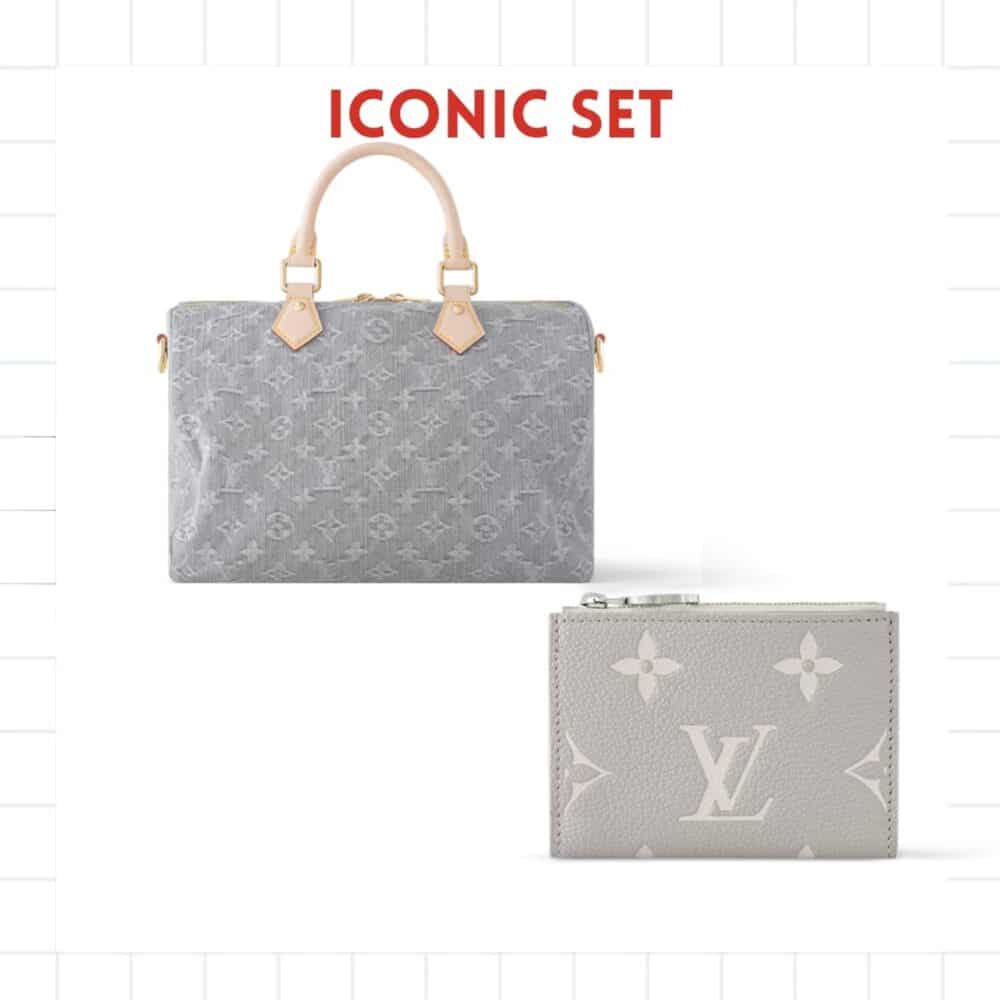 ICONIC SET: SPEEDY SOFT 30 & LISA WALLET BICOLOR MONOGRAM