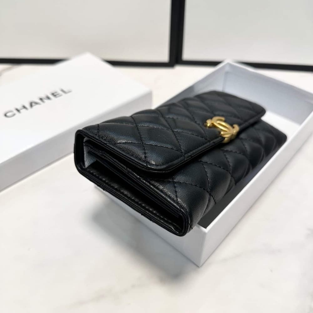 ICONIC SET: CHANEL DEAUVILLE LARGE SHOPPING BAG & LONG FLAP WALLET - Image 3