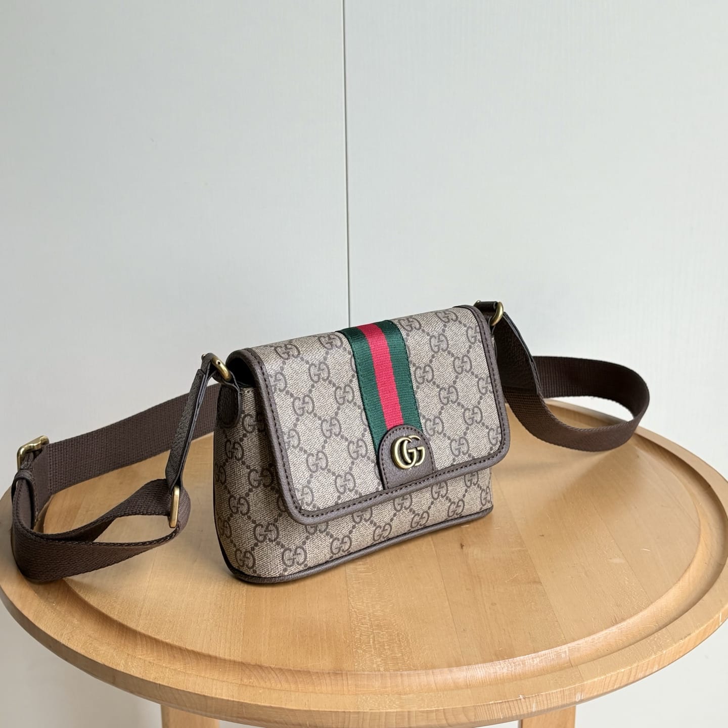 GUCCI OPHIDIA MINI BAG BEIGE AND DARK BROWN 18CM 838599 FAEOF 9745 - Image 3