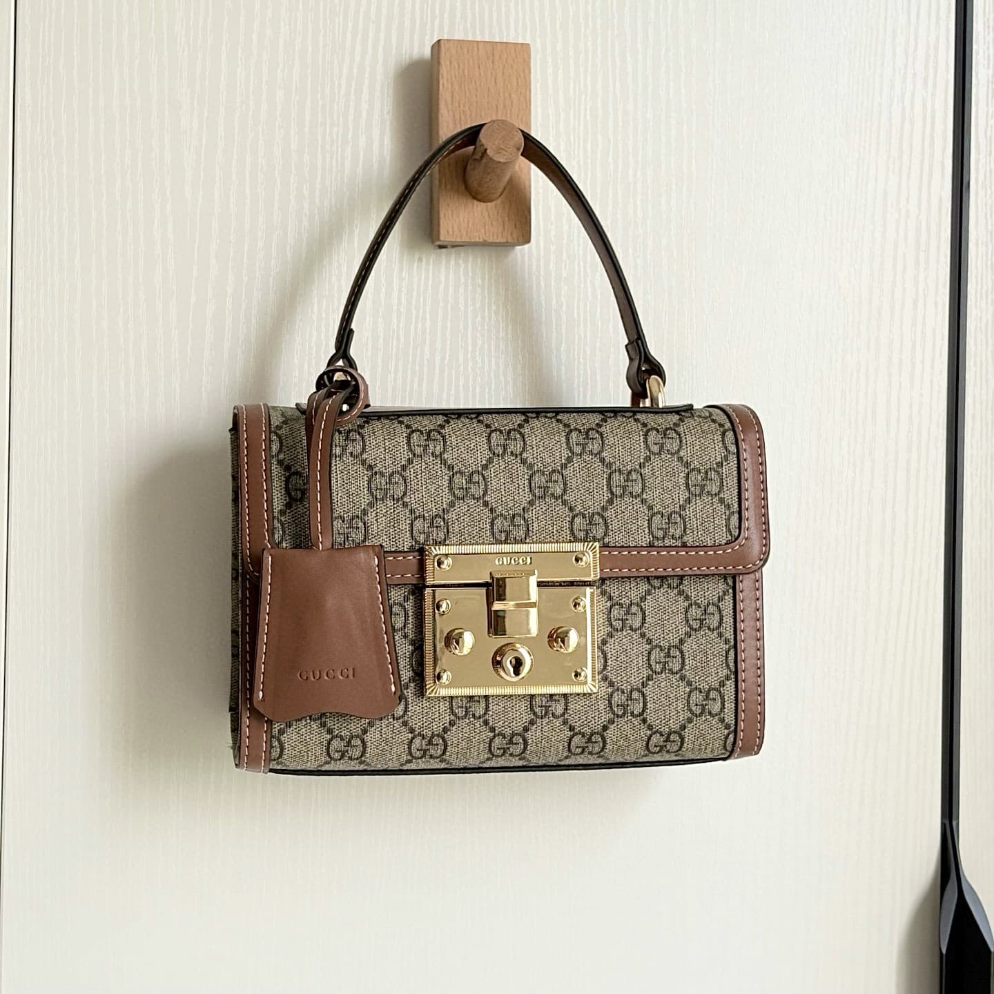GUCCI PADLOCK SMALL TOP HANDLE BAG BROWN 20CM 838999 FAD6L 9758 - Image 7