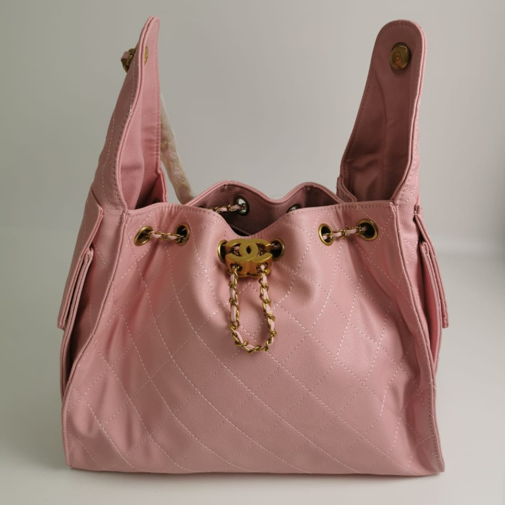 Alternative view of CHANEL 25 SMALL HANDBAG METALLIC AND GOLD TONE METAL LIGHT PINK 26CM AS5293 B20304 NAGEO