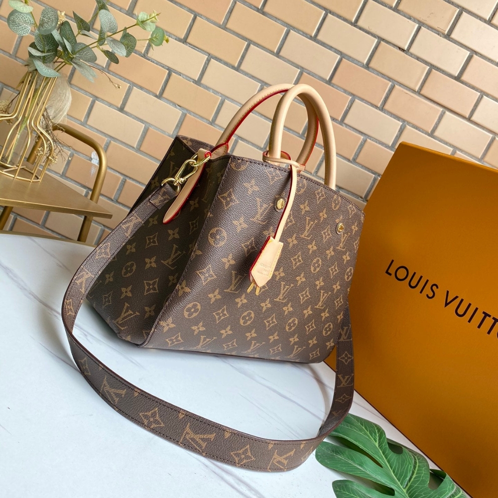 Alternative view of LOUIS VUITTON MONTAIGNE BB MONOGRAM COATED CANVAS BROWN 29CM M41055