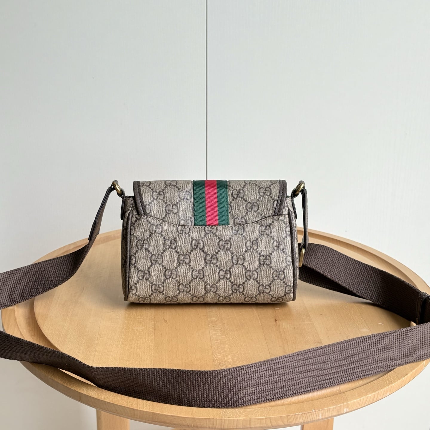 GUCCI OPHIDIA MINI BAG BEIGE AND DARK BROWN 18CM 838599 FAEOF 9745 - Image 9