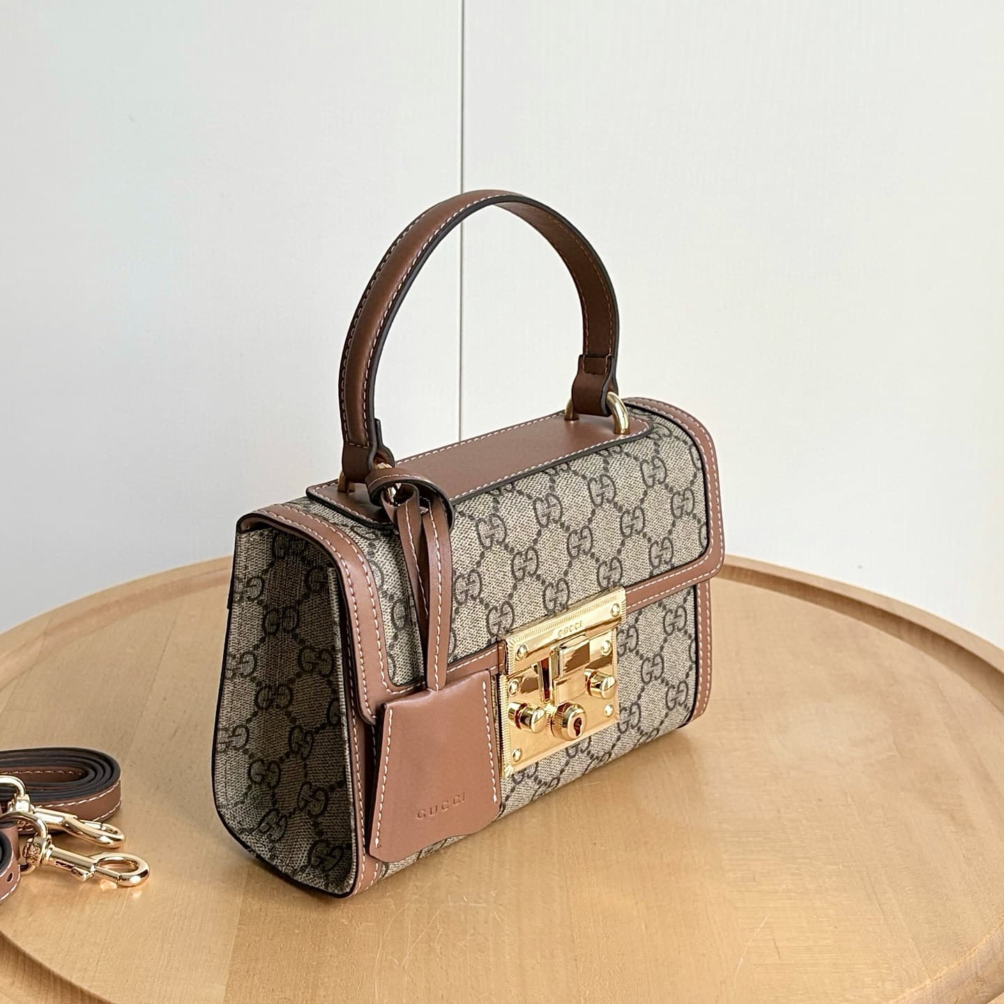 GUCCI PADLOCK SMALL TOP HANDLE BAG BROWN 20CM 838999 FAD6L 9758 - Image 3