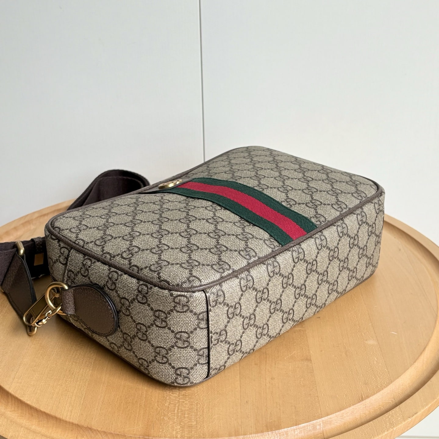 GUCCI OPHIDIA MEDIUM CROSSBODY BAG BEIGE AND DARK BROWN 28CM 834468 FAEOF 9745 - Image 5
