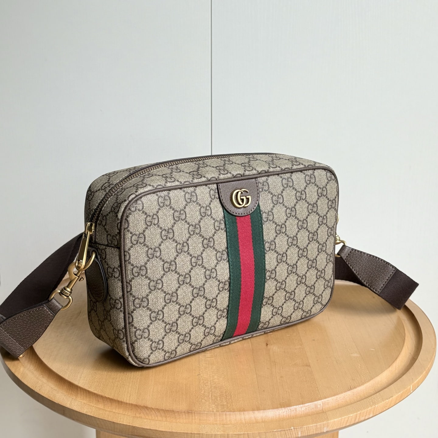 GUCCI OPHIDIA MEDIUM CROSSBODY BAG BEIGE AND DARK BROWN 28CM 834468 FAEOF 9745 - Image 3