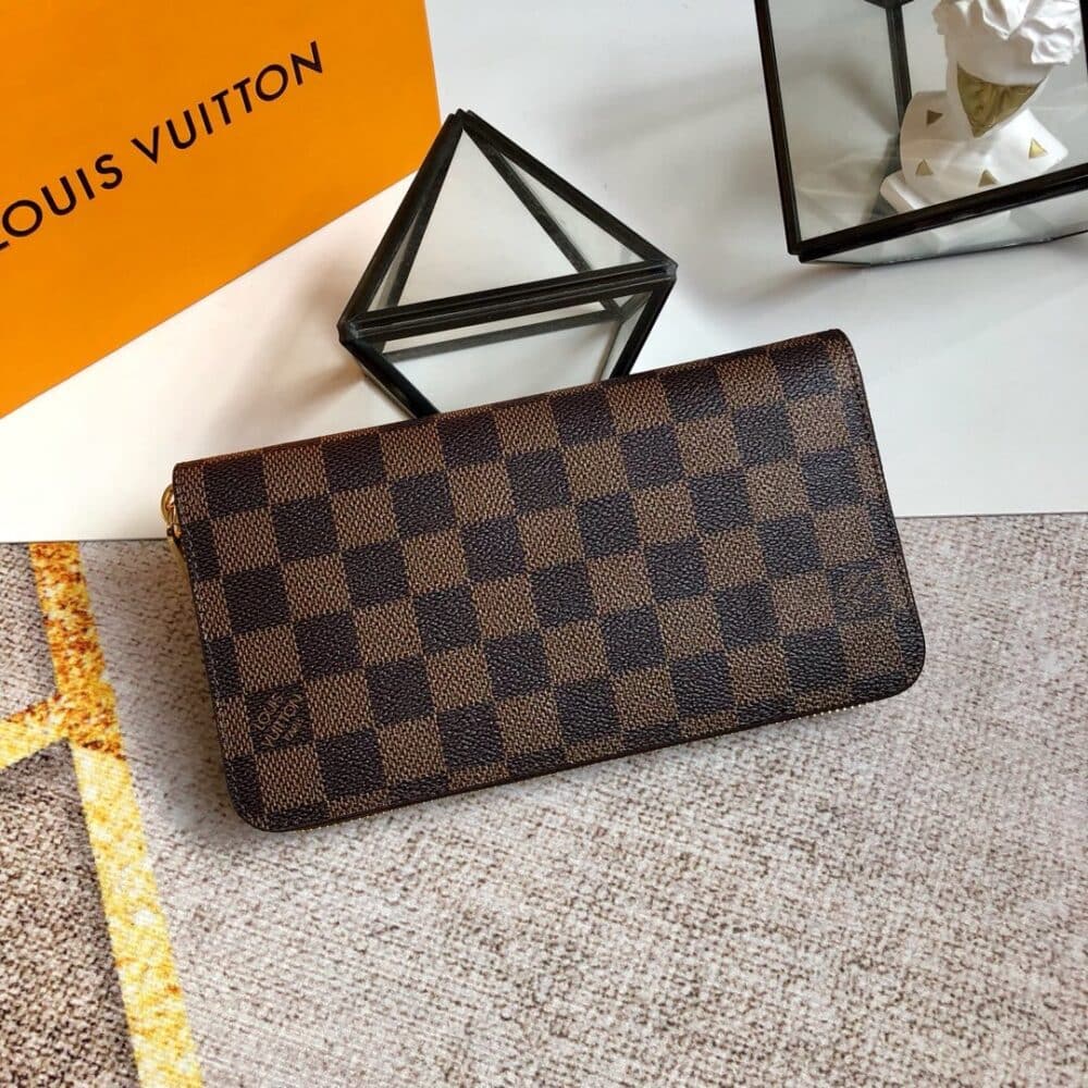 ICONIC SET: LOUIS VUITTON DAMIER EBENE NEVERFULL GM & ZIPPY WALLET DAMIER - Image 12