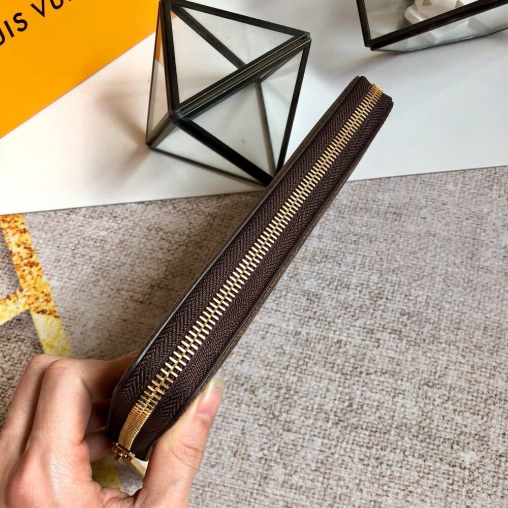 ICONIC SET: LOUIS VUITTON DAMIER EBENE NEVERFULL GM & ZIPPY WALLET DAMIER - Image 9