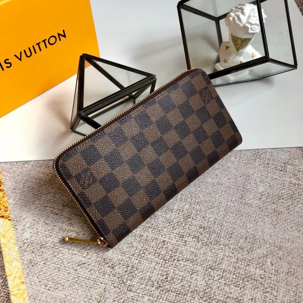 ICONIC SET: LOUIS VUITTON DAMIER EBENE NEVERFULL GM & ZIPPY WALLET DAMIER - Image 8
