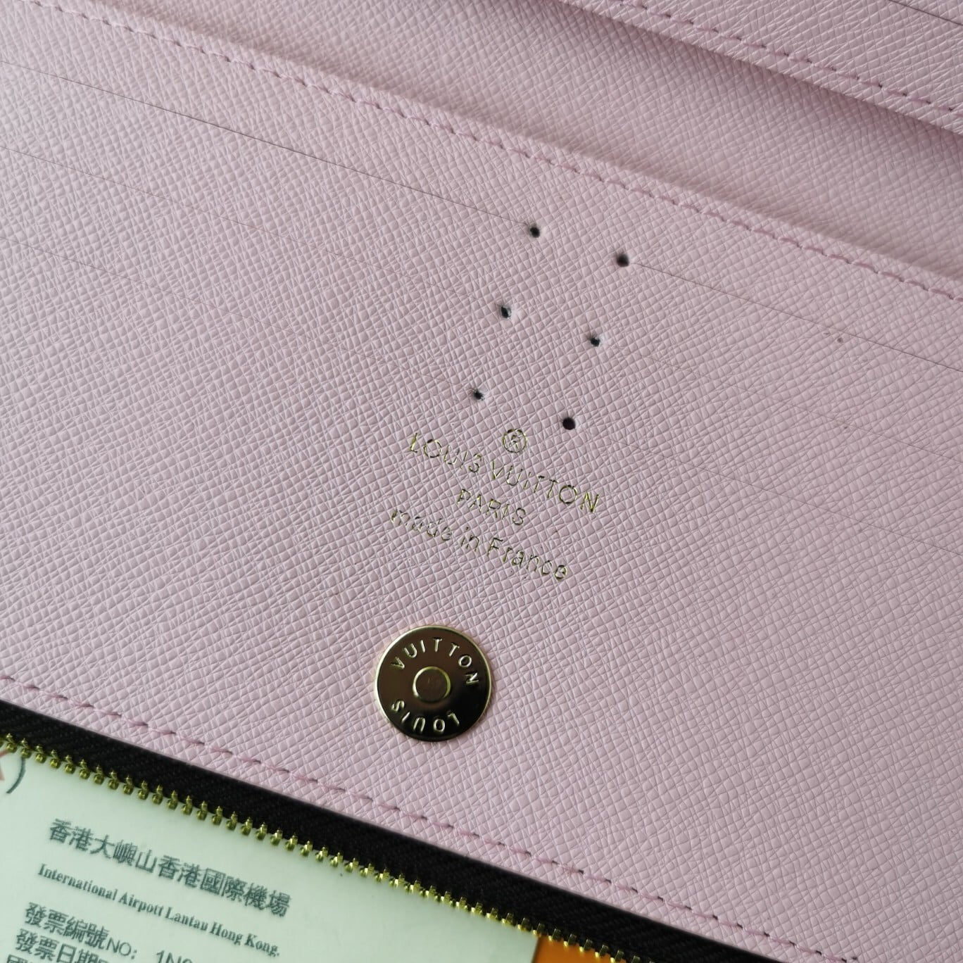 LOUIS VUITTON CLEMENCE WALLET BROWN CANVAS LIGHT PINK 21CM M61298 - Image 7